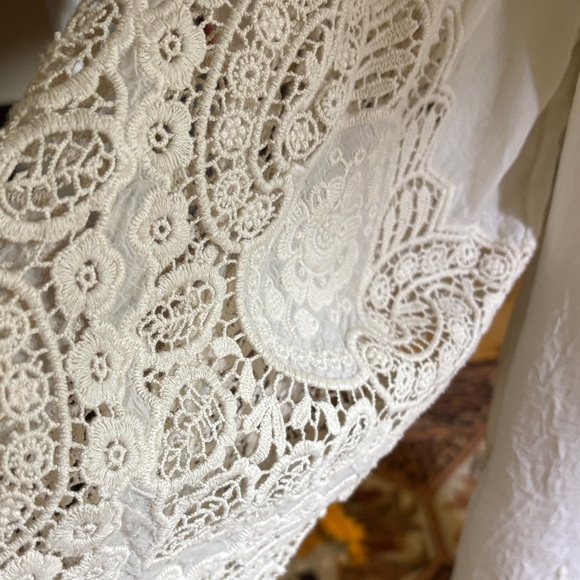 Johnny Was Cream Embroidered Tunic SZ XL - Picture 3 of 7